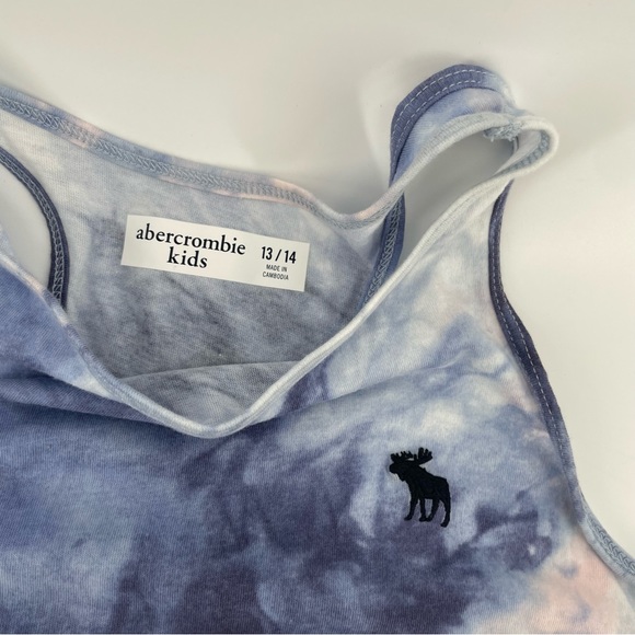 Abercrombie Kids Tank Top Purple Tie-Dye Knotted Front Girl’s 13/14 - Picture 3 of 4